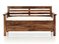Banc de jardin-bois-130x60x88 cm-brun-crème-style traditionnel