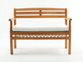 Banc de jardin-bois-122x56x82 cm-naturel-crème-style classique