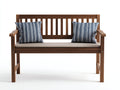 Banc de jardin-bois-122x58x88 cm-brun-beige-style classique