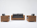 Canapé de jardin-résine tressée-bois-180x85x78 cm-naturel-gris anthracite-style contemporain