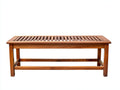 Banc de jardin-bois-130x42x45 cm-brun-style classique