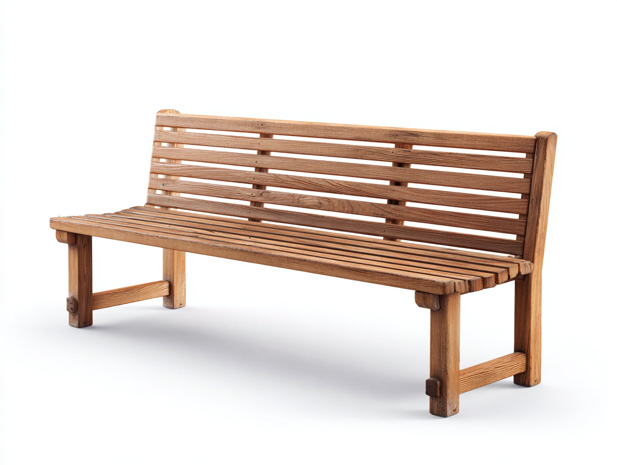 Banc de jardin-bois-180x60x88 cm-brun naturel-style contemporain