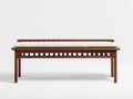 Banc de jardin-bois-120x38x46 cm-brun foncé-crème-style minimaliste