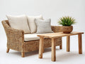 Canapé de jardin-rotin-bois-138x82x84 cm-naturel-crème-style bohème