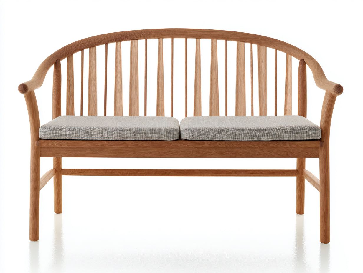 Banc de jardin-bois-145x62x92 cm-naturel-beige-style scandinave