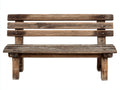 Banc de jardin-bois-135x58x80 cm-brun patiné-style vintage