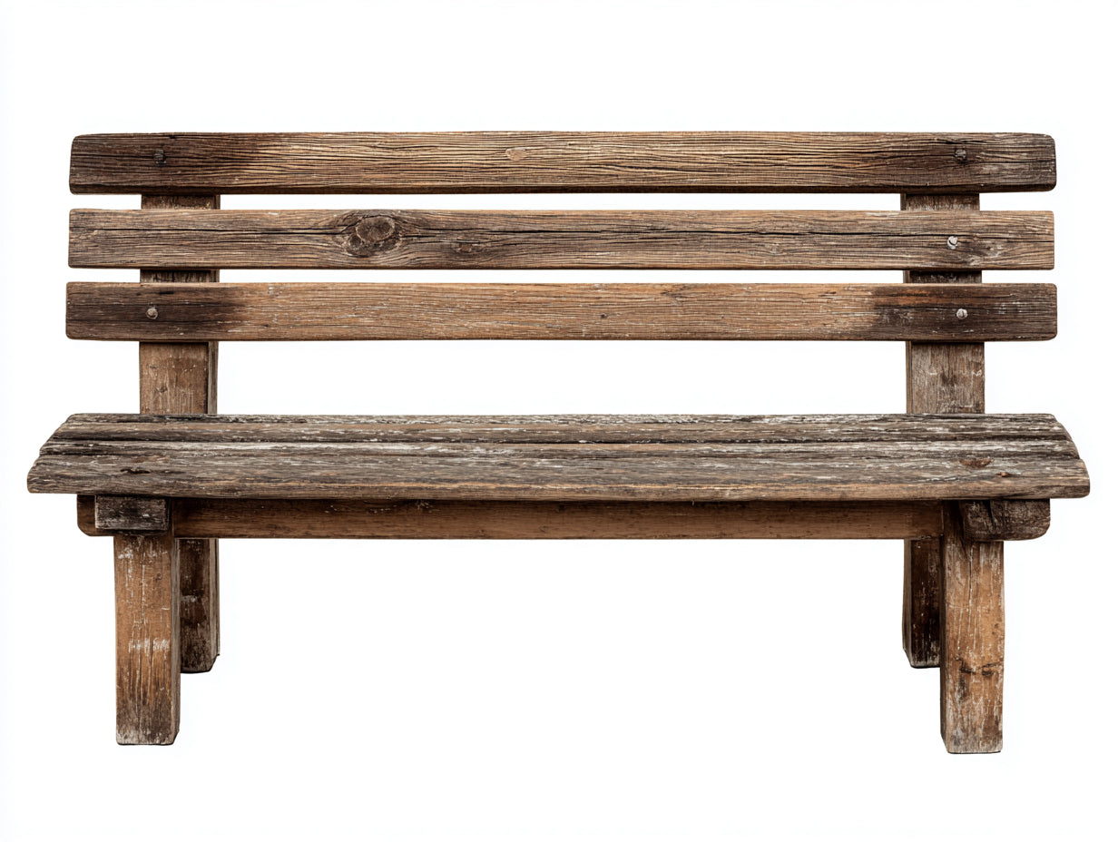 Banc de jardin-bois-135x58x80 cm-brun patiné-style vintage