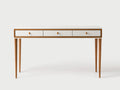 Bureau - Bois - 120x40x76 cm - Blanc-Bois naturel - Scandinave