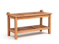 Banc de jardin-bois-115x35x60 cm-naturel-style rustique